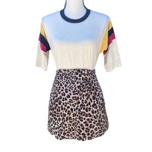 Zara Cheetah High Waisted Mini Skirt